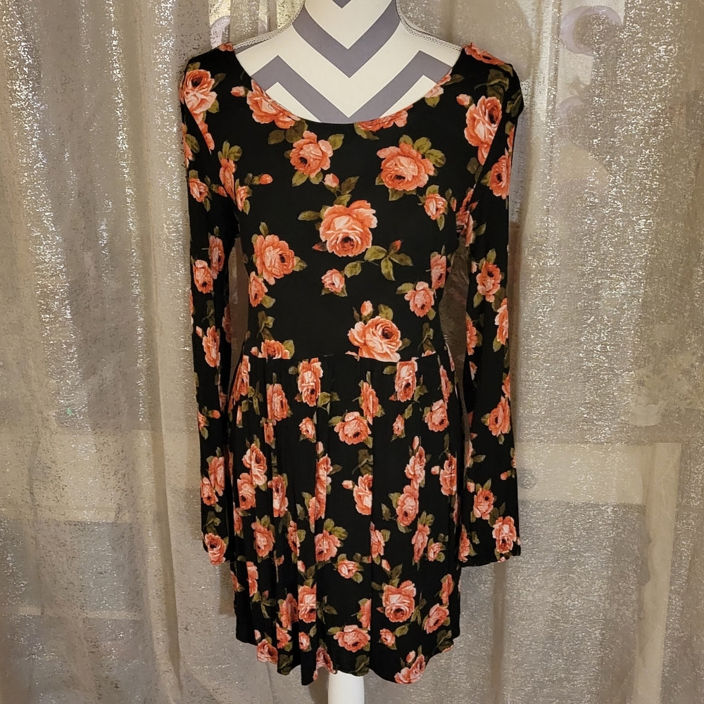 Longsleeved Floral Mini Dress